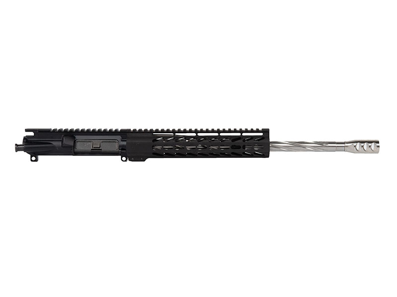 AR15 upper with 16" stainless spiral fluted barrel and Keymod handguard