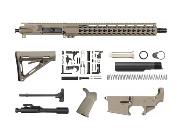 Flat Dark Earth 16″ Kit 5.56 15″ Slim Keymod with Lower