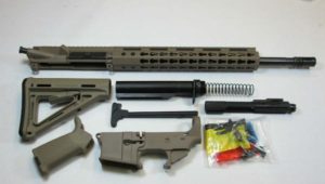 300 Blackout Flat Dark Earth FDE Rifle kit with magpul Furniture