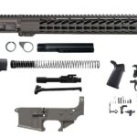 AR15 Tungsten Grey Rifle Kit with 15″ Keymod and 80 Lower