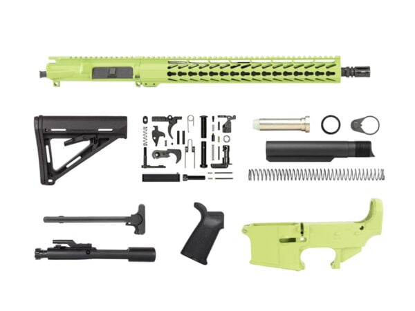 Stand Out with Our Zombie Green 16" AR Rifle Kit Zombie Green 16″ Rifle Kit 5.56 15″ Slim Keymod with Lower