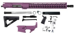 Purple 16-inch AR15 Rifle Kit with 15-inch Keymod Handguard