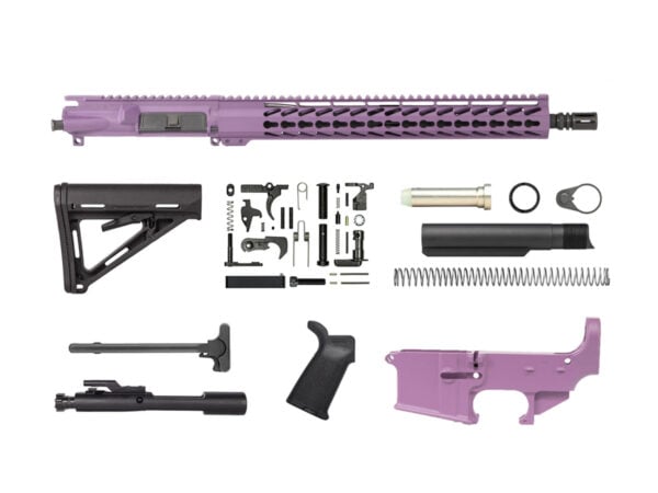 Purple 16″ Rifle Kit 5.56 with Lower 15″ Keymod Handguard
