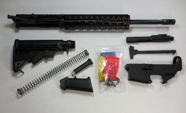 16 inch rifle kit 10" Quad Rail with upper assembled with 80 percent lower receiver