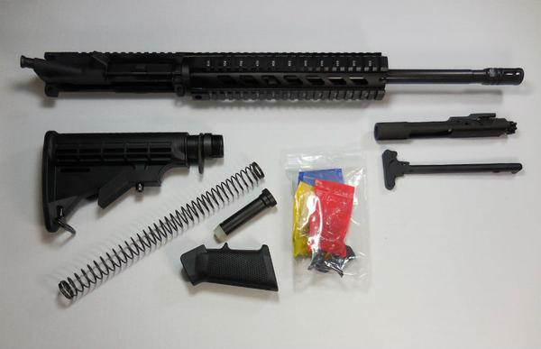 16 inch rifle kit 10" Quad Rail with upper assembled without 80 percent lower receiver