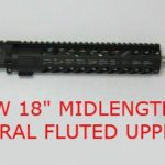 18" Upper 1x8 Wylde S.S Spiral Fluted Midlength 12 inch Keymod Rail No BCG or Charging Handle