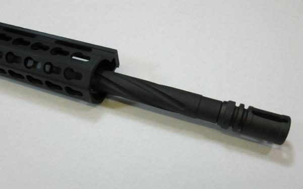 20" spiral fluted Barreled upper with keymod hand guard