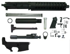 10.5″ 300 AAC Blackout Pistol Kit 10″ QuadRail Upper Assembled with 80% Lower