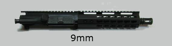 8.5″ 9MM pistol Upper No BCG or Charging handle