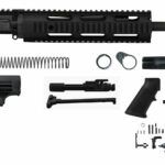 AR15 Rifle Kit 1 x 9 Upper Assembled 10″ Quad Rail Less Lower