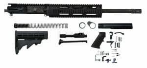 AR15 Rifle Kit 1 x 9 Upper Assembled 10″ Quad Rail Less Lower