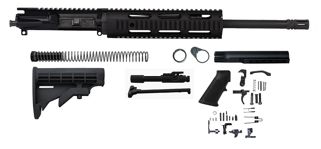 AR-15 Rifle Kit with Assembled 1x8 Upper and 10″ Quadrail Handguard