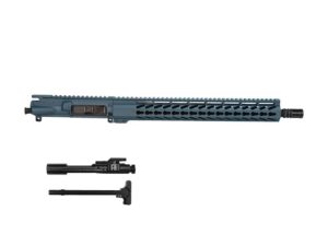 16″ Titanium Blue AR-15 Upper 15″ Free Float Keymod with BCG and Charging Handle