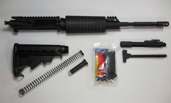 AR15 rifle kit 1 x 9 with lower a2 handguard