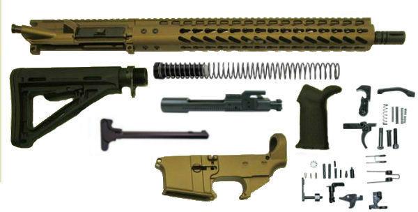 16" AR-15 Rifle Kit with 15" Slim Keymod with 80% Lower Receiver ...