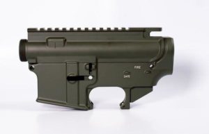 AR15 80% Lower and Complete Stripped Upper Cerakote Olive Drab OD Green Set