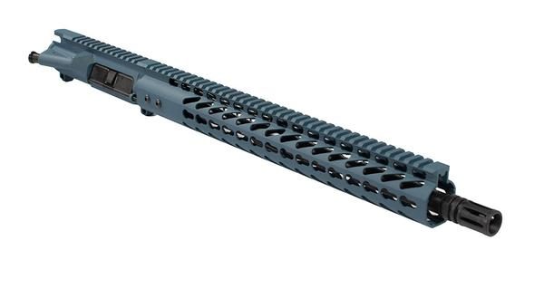 16" AR-15 Upper 15 inch Titanium Blue Keymod Handguard Rail both TIN Titanium Nitride BCG