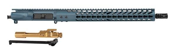 16″ AR-15 Upper 15″ Keymod Titanium Blue with Titanium Nitride BCG and Charging Handle