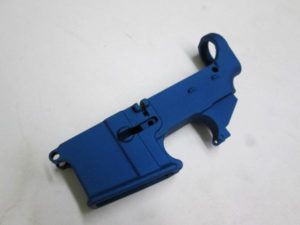 80 percent Lower receiver blue to build your custom AR15 Rifle