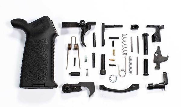 AR-15 Lower Parts Kit Magpul Moe Grip and moe trigger guard