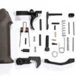 AR-15 Lower Parts Kit od green Magpul Moe Grip and moe trigger guard