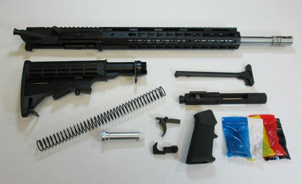 ar15 stainless Steel barrel complete rifle kit with 12" keymod