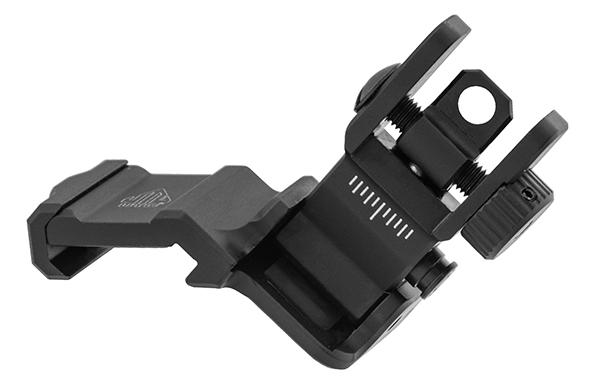 leapers utg accu-sync ar-15 45 degree offset rear flip up sight
