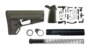 Magpul ACS Lower Build Kit with Stock, Lower parts kit, grip hardware - OD Green