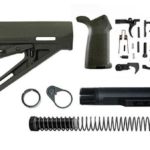 magpul moe lower build with stock, lower parts kit, and stock hardware - OD Green
