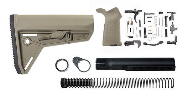 magpul moe sl lower build with stock, lower parts kit, and stock hardware - FDE