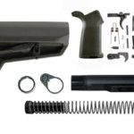 magpul moe sl lower build with stock, lower parts kit, and stock hardware - od green