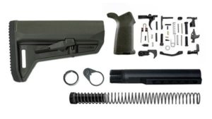 magpul moe SL-K lower build with stock, lower parts kit, and stock hardware - od green