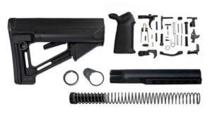 Magpul STR Lower Build Kit Stock Lower Parts Kit Stock Hardware MOE Grip in Black