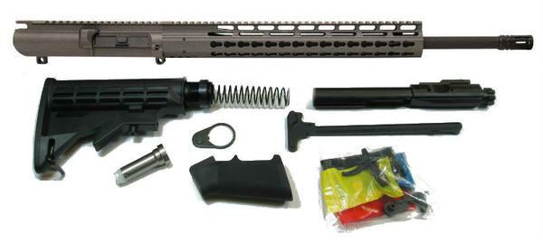 308 Cerakote Tungsten Rifle Kit 18 Phosphate, 15″ Keymod Rail Handguard -(  NO LOWER )