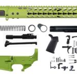 16 inch zombie green ar15 kit 5.56 with 80% lower receiver