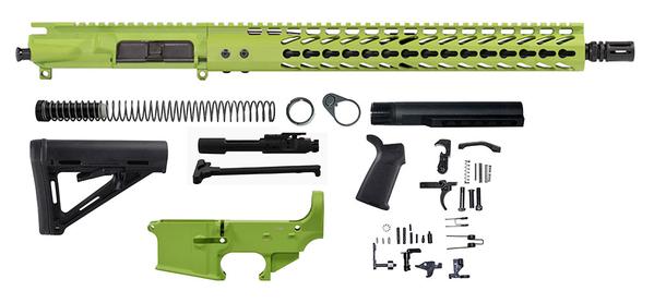 zombie-green-16-inch-AR-15-Rifle-kit-15-keymod-with-lower