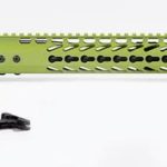 16" complete upper 15 inch keymod handguard zombie green with titanium nitride bcg and charging handle