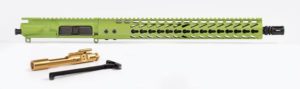 16" complete upper 15 inch keymod handguard zombie green with titanium nitride bcg and charging handle