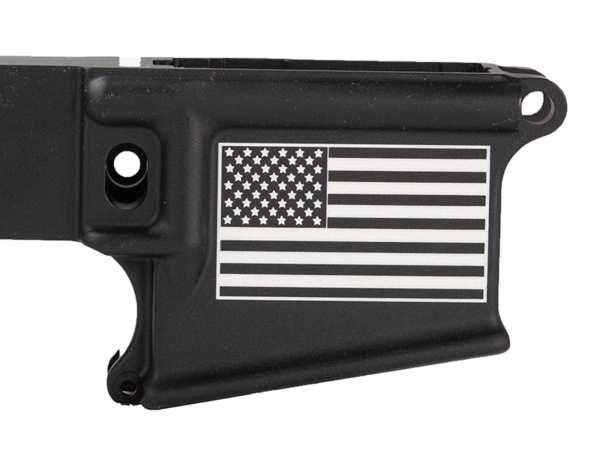 Laser Engraved American Flag 80% AR-15 Anodized Lower Receiver