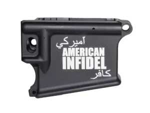 Laser Engraved American INFIDEL Spelled out 80% AR-15 Anodized Lower
