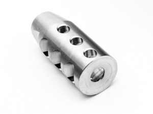 stainless steel compact muzzle brake compensator - 1/2x28 thread