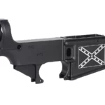 Patriotism Meets Craftsmanship: Laser Engraved Confederate Flag on 80% AR-15 Black Lower