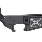 Laser Engraved Confederate Flag Design on Sleek 80% AR-15 Black Lower