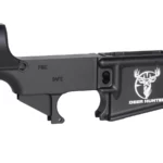 Custom Laser Engraved Firearm Art: Deer Head in Crosshairs on 80% AR-15 Black Lower
