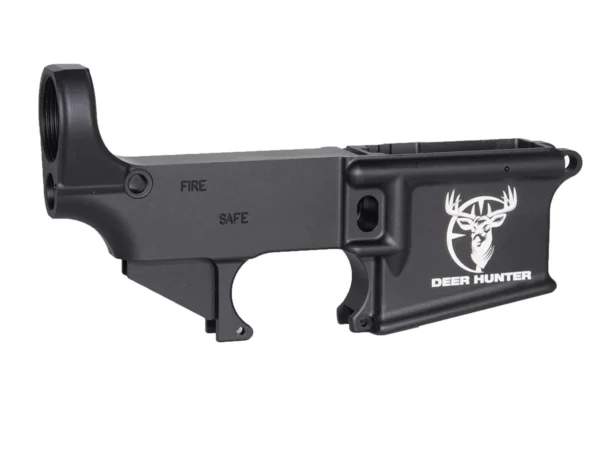 Custom Laser Engraved Deer Head and Crosshairs Design on 80% AR-15 Lower