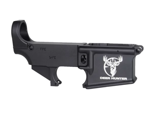 Precision Laser Engraving on 80% AR-15 Lower with Deer Head and Crosshairs Design