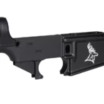 Precision Deer Head 2 Laser Engraved onto 80% AR-15 Black Lower