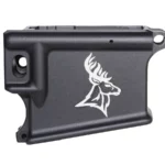 Premium Deer Head 3 Laser Engraved on 80% AR-15 Black Lower – Custom Firearm Art