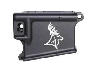 Laser Engraved Deer Head 2 80% AR-15 Anodized Lower Receiver
