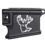 Premium Laser Engraved Deer Head 3 on 80% AR-15 Black Lower – Exquisite Firearm Art